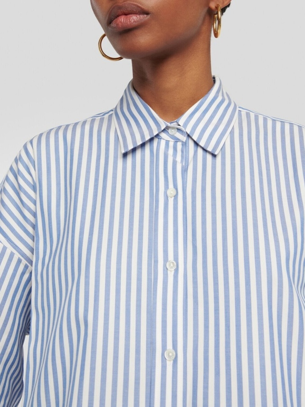 Nili Lotan - Mael striped cotton poplin shirt - Picture 4 of 11